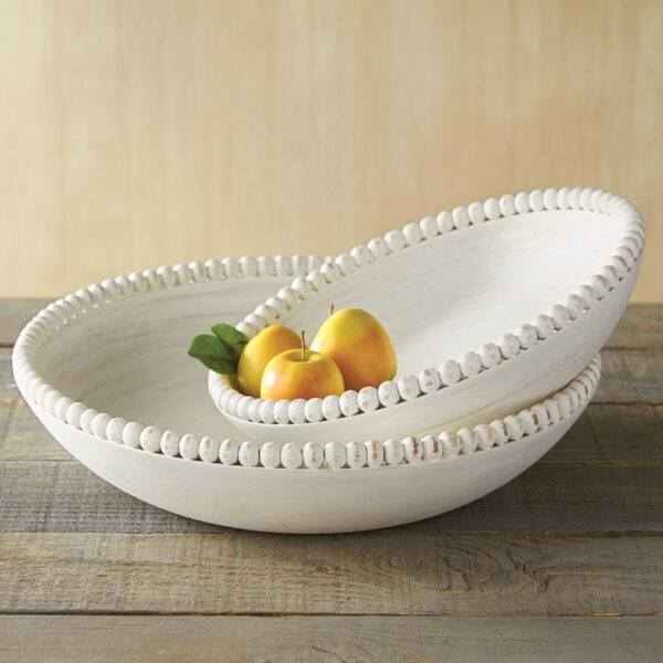 NESTED BEADED BOWL SET